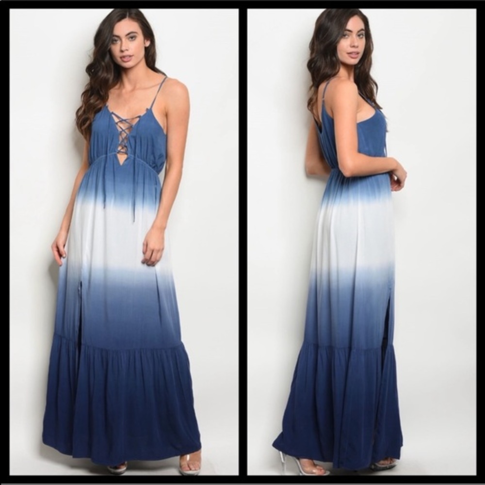 ❣️ Sale was 45$ down sizing ❣️ Ombré lace up maxi dress